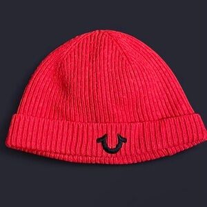True Religion Kids Red Knit Beanie